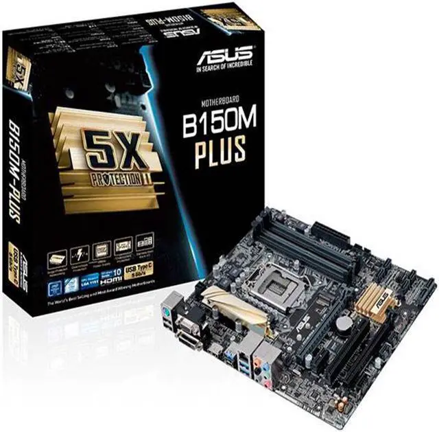 Alt view image 6 of 8 - ASUS B150M-PLUS LGA 1151 Intel B150 HDMI SATA 6Gb/s USB 3.0 Micro ATX Intel Motherboard