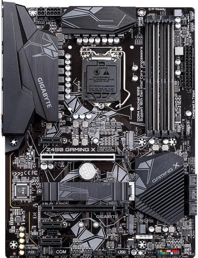 Alt view image 6 of 6 - GIGABYTE Z490 GAMING X LGA 1200 Intel Z490 SATA 6Gb/s ATX Intel Motherboard