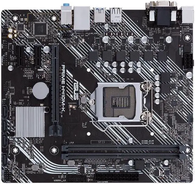 Alt view image 5 of 5 - ASUS PRIME H410M-K LGA 1200 Intel H410 SATA 6Gb/s Micro ATX Intel Motherboard