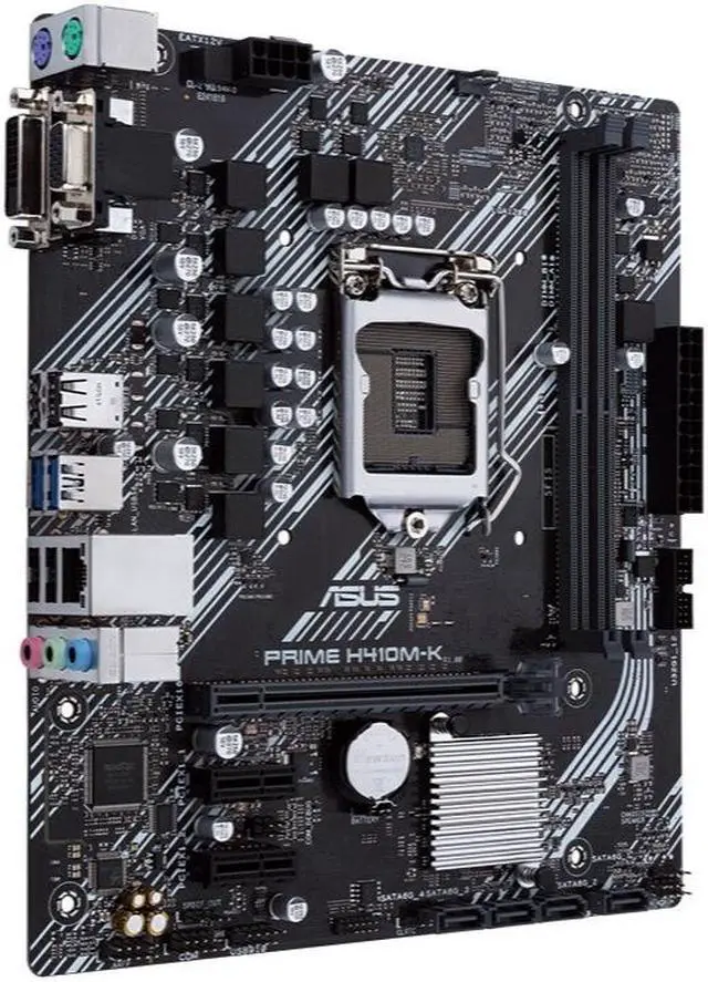 Alt view image 3 of 5 - ASUS PRIME H410M-K LGA 1200 Intel H410 SATA 6Gb/s Micro ATX Intel Motherboard
