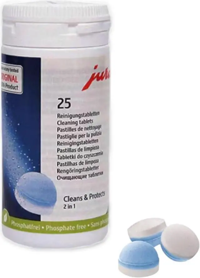 Main image of Jura 2-Phase Cleaning Tablets for Fully Automatic Coffee Machines, 25 Count