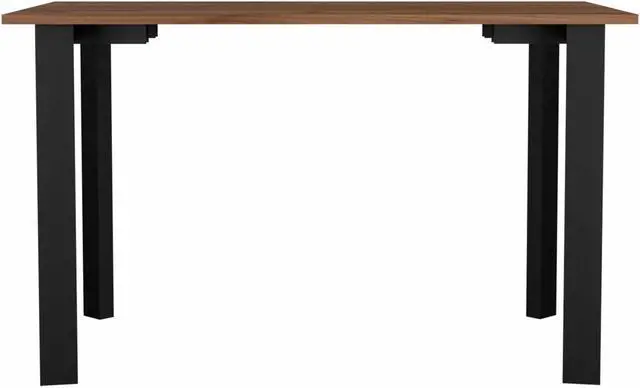 Alt view image 4 of 7 - FM FURNITURE Marrakech Desk, For An Office Or Home Office, 4 Steel Legs, Modern Desing, Mahogany Finish, Particle Board, Pore Texture, Easy To Assamble.