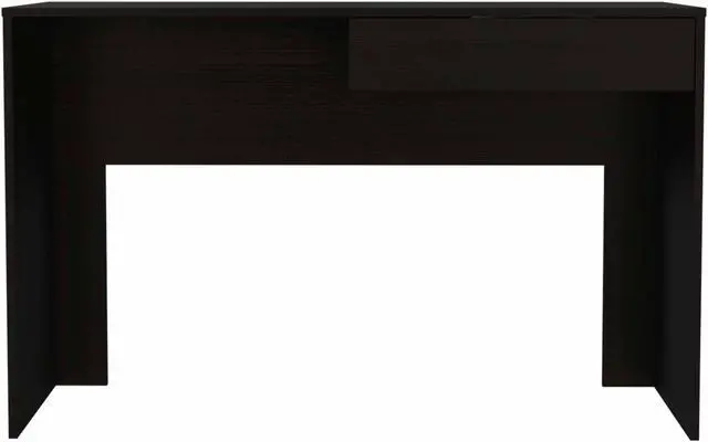 Alt view image 4 of 7 - FM FURNITURE Tampa Computer Desk One Drawer,  For An Office Or Home Office, Black Wengue Finish, Particle Board, Wood Texture, Easy To Assamble.
