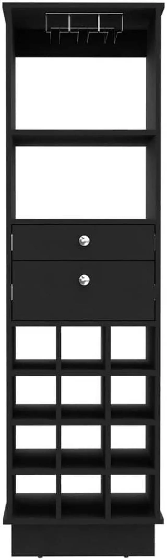 Alt view image 6 of 6 - Hype Bar Cabinet, Twelve Wine Cubbies, Two Drawers, One Shelf