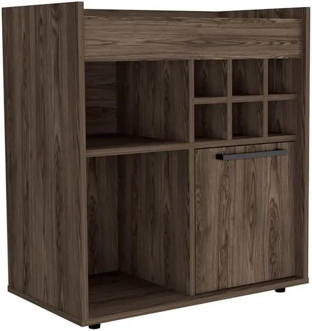 Alt view image 4 of 6 - Leeds Bar Cabinet, Single Cabinet, Two Concealed Shelves, Six Cubbies, Surface