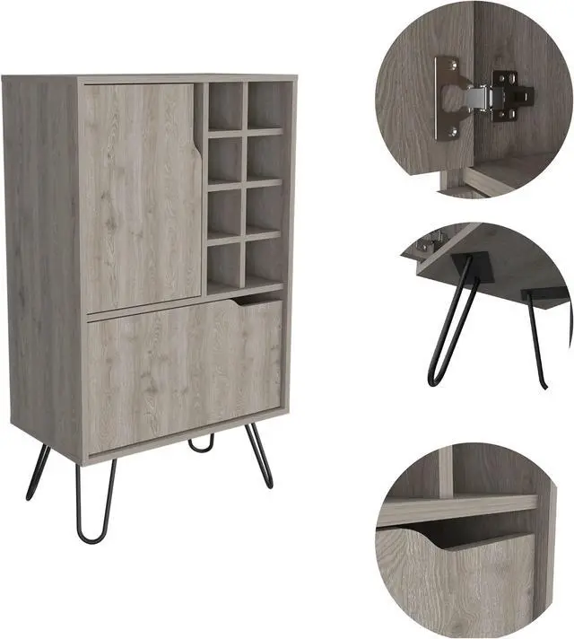 Alt view image 3 of 5 - Sheffield L Bar C, Two Cabinet, Two Divisions, Eight Cubbies For liquor