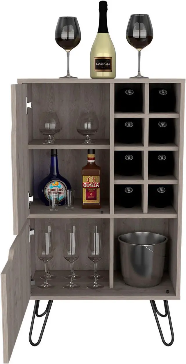 Alt view image 5 of 5 - Sheffield L Bar C, Two Cabinet, Two Divisions, Eight Cubbies For liquor