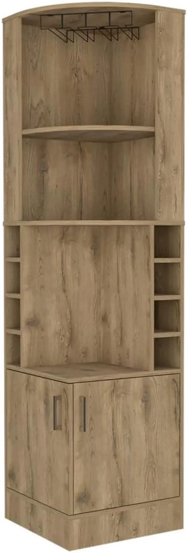 Alt view image 6 of 6 - Seattle Bar Cabinet, Eight Bottle Cubbies, Two Large Open Shelves