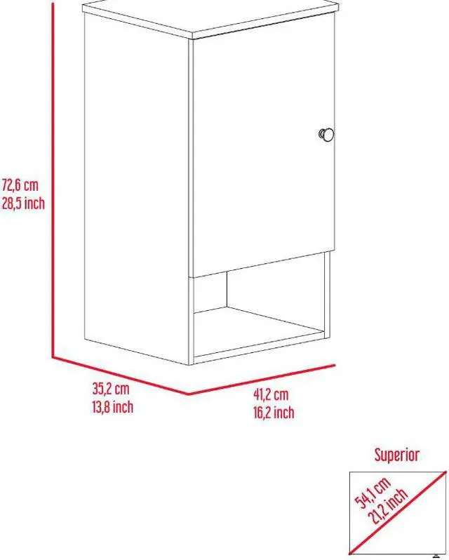 Alt view image 5 of 6 - Alaska Medicine Cabinet, With Three Storage Shelves, Single Door Cabinet