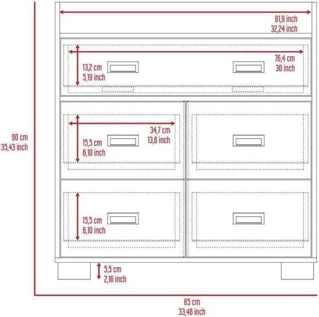 Alt view image 5 of 5 - Anemone Dresser, One Double Drawer, Four Drawers