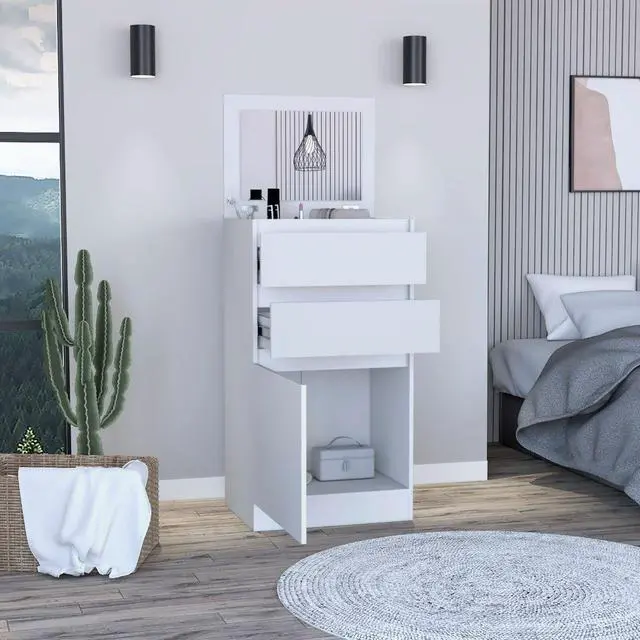 Alt view image 2 of 6 - Celestial Dresser, Jewelry Box, Mirror, Two Drawers, Single Door Cabinet