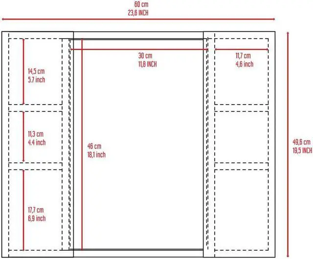 Alt view image 6 of 6 - Draco Medicine Cabinet, Mirror, Double Door, One External Shelf