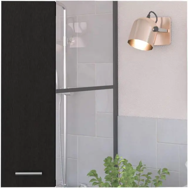 Alt view image 6 of 6 - Kenya Medicine Cabinet, Mirror, Single Door, Four Interior Shelves