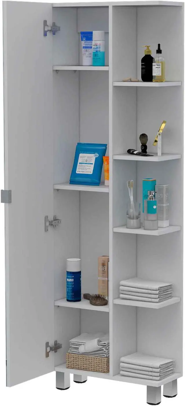 Alt view image 4 of 6 - Los Angeles Corner Cabinet, Mirror, Five Shelves