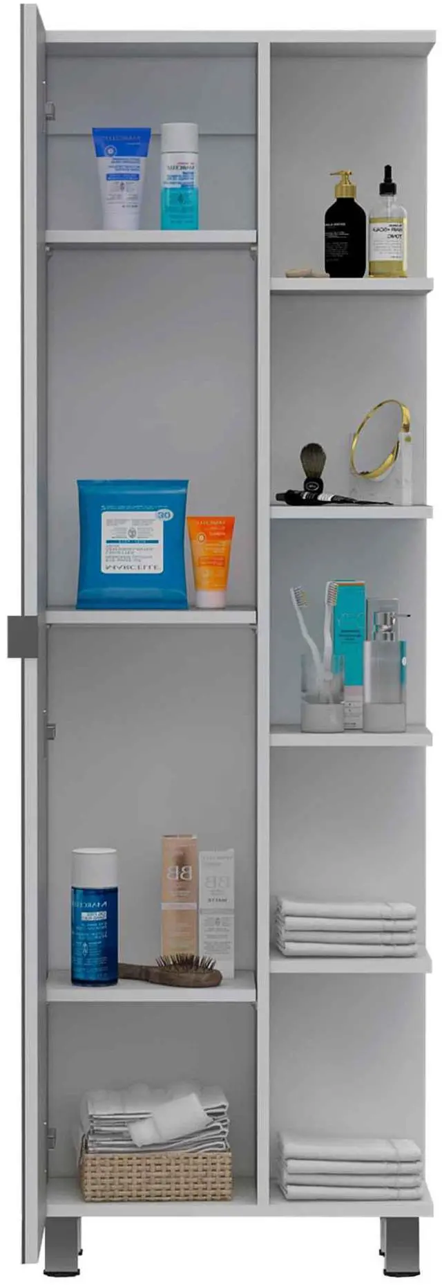 Alt view image 5 of 6 - Los Angeles Corner Cabinet, Mirror, Five Shelves