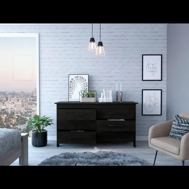 Alt view image 2 of 6 - Luxor Six Drawer Double Dresser