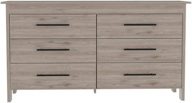 Alt view image 6 of 6 - Luxor Six Drawer Double Dresser, Superior Top, Four Legs