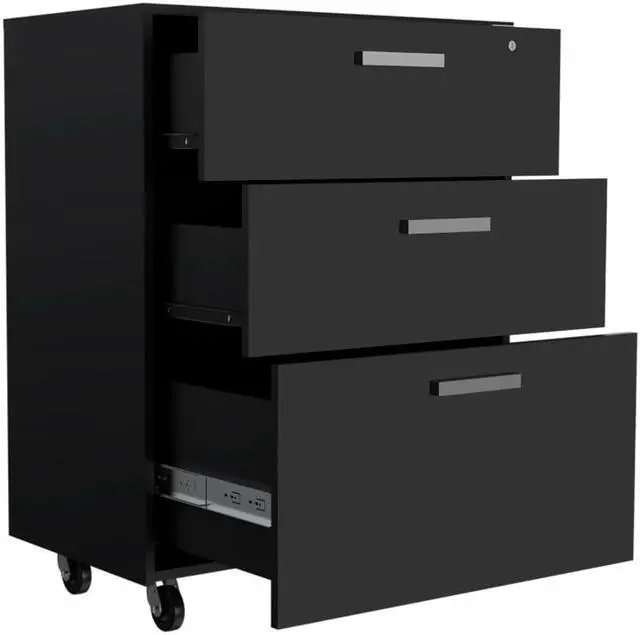 Alt view image 5 of 6 - Penny Storage Cabinet, Three Drawers , Four Casters