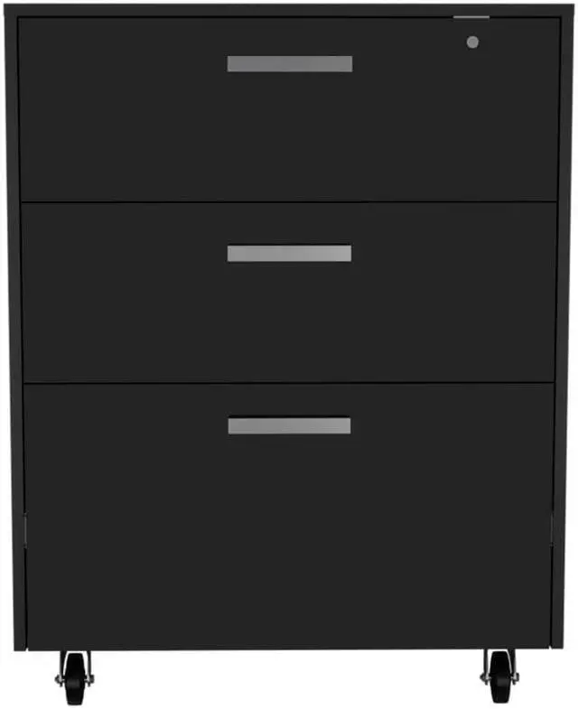 Alt view image 6 of 6 - Penny Storage Cabinet, Three Drawers , Four Casters