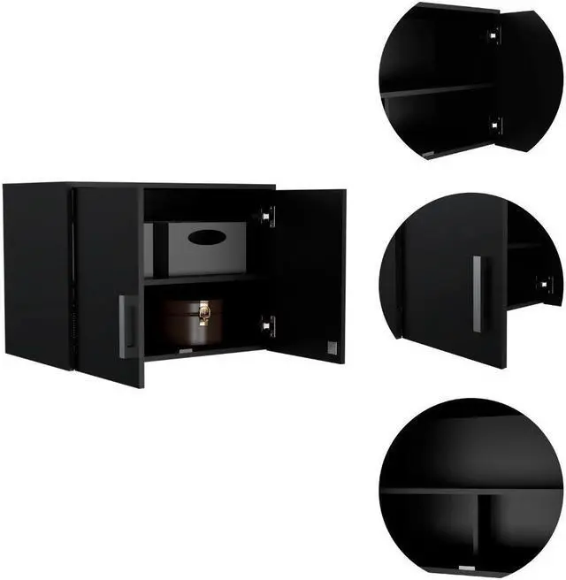 Alt view image 3 of 6 - Penny Storage Wall Cabinet, Double Door, Three Internal Shelves