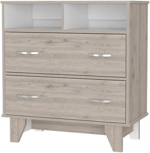 Alt view image 3 of 6 - Portobelo Two Drawer Dresser, Two Shelves, Superior Top, Four Legs