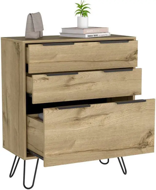 Alt view image 5 of 6 - Praga Dresser, Three Drawers, Superior Top, Hairpin Legs