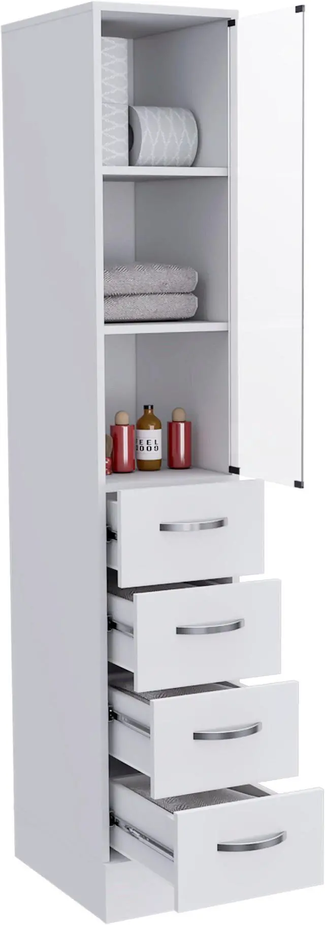 Alt view image 5 of 6 - Preston Linen Cabinet, Three Interior Shelves, Three Drawers