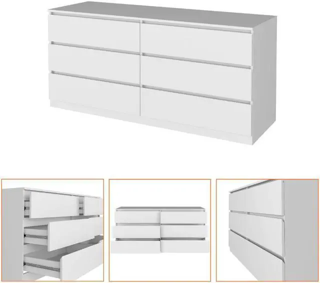 Alt view image 3 of 6 - Seul Six Drawer Double Dresser, Superior Top