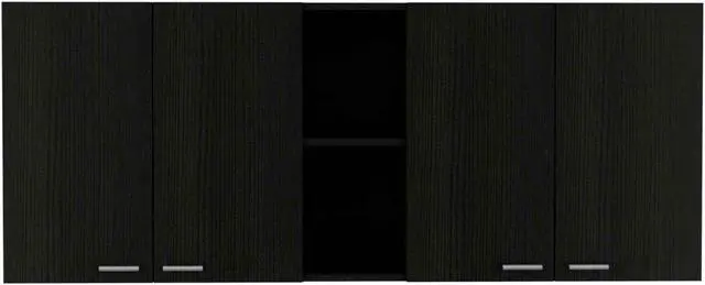 Alt view image 4 of 6 - Winslow 59"  Wall Cabinet, Four Doors, Two Divisions, Two Shelves