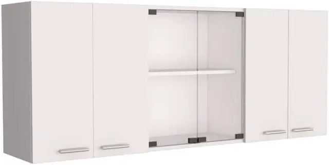 Alt view image 4 of 6 - Yuma 59" Wall Cabinet, Two Close Cabinets, Two Open Shelves