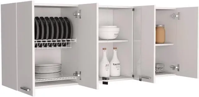 Alt view image 5 of 6 - Yuma 59" Wall Cabinet, Two Close Cabinets, Two Open Shelves