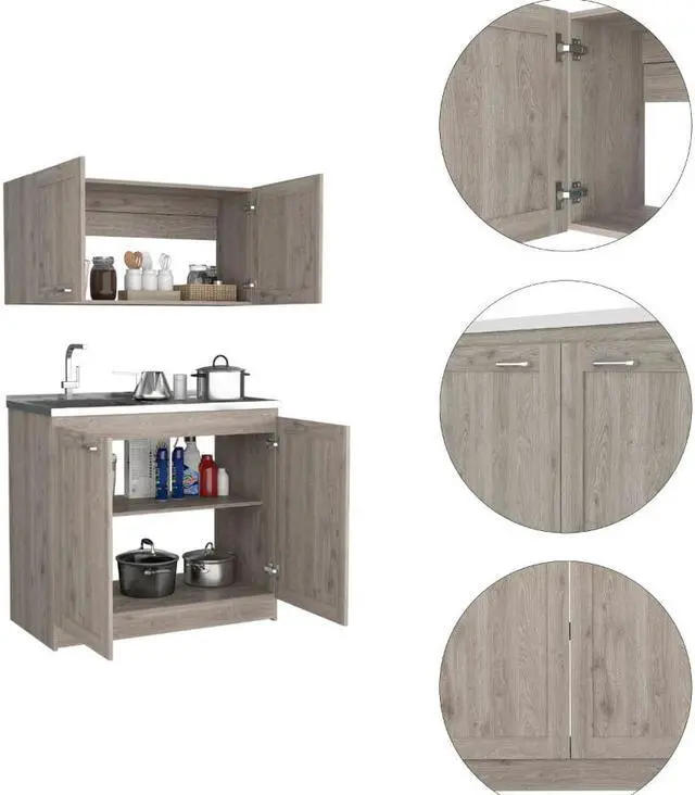 Alt view image 3 of 6 - Perseus CabinetSet, Two Parts Set