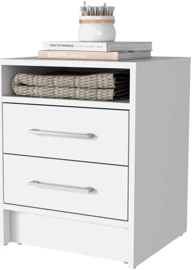 Alt view image 5 of 6 - Philadelphia Nightstand, Two Drawers, Concealed Shelf