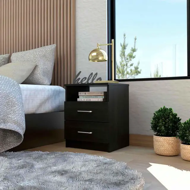 Main image of Oklahoma Nightstand,Two Drawers, One Shelf