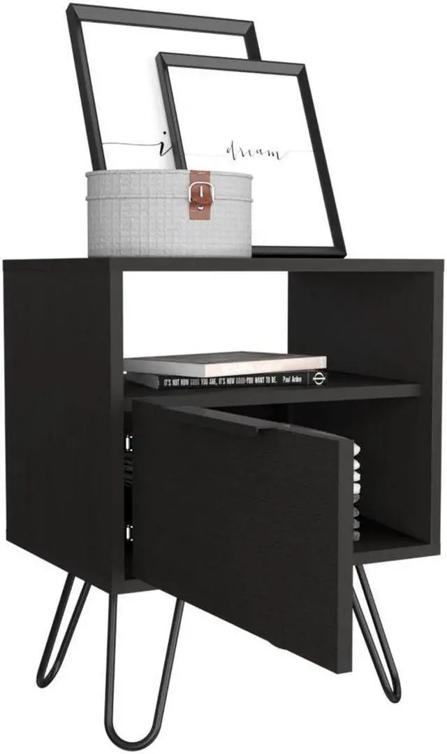 Alt view image 5 of 5 - Vienna Nightstand, Two Shelves, Single Door Drawer