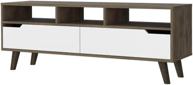 Alt view image 5 of 5 - Hamburg TV Stand For TV´s up 52", Four Legs, Three Open Shelves,Two Drawers