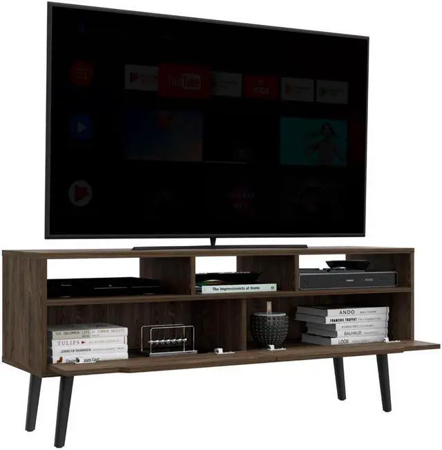 Alt view image 5 of 6 - Hamburg TV Stand For TV´s up 60", Four Legs, Three Open Shelves