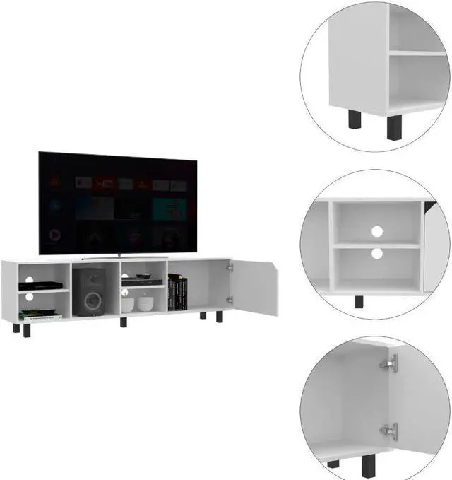 Alt view image 3 of 6 - Native TV Stand for TV´s up 70", Four Open Shelves, Five Legs