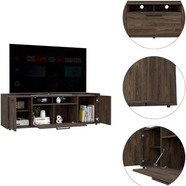 Alt view image 3 of 6 - Novel TV Stand For TV´s up 60", Double Door Cabinet, One Flexible Cabinet