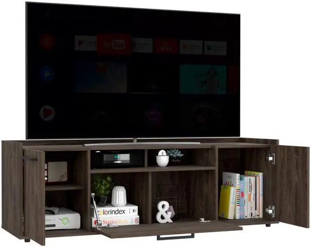 Alt view image 5 of 6 - Novel TV Stand For TV´s up 60", Double Door Cabinet, One Flexible Cabinet