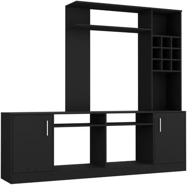 Alt view image 5 of 7 - Vibrant Entertainment Center For TV´s up  37", Double Doors Cabinet, Storage Spaces, Six External Shelves