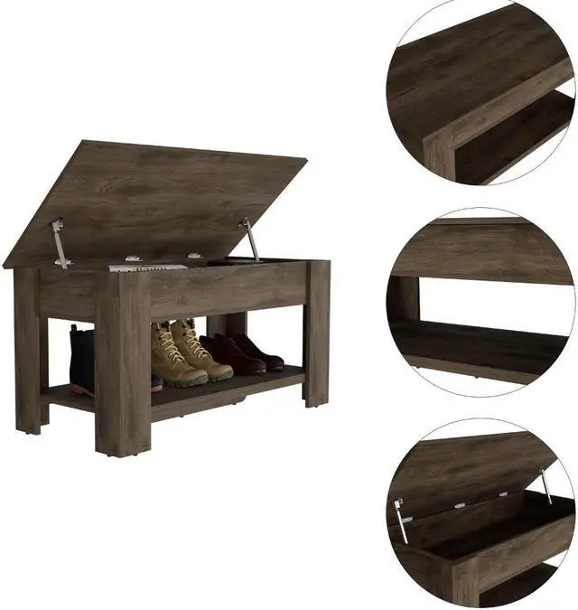 Alt view image 3 of 6 - Daffodil Storage Table, Liftable Top And Lower Panel