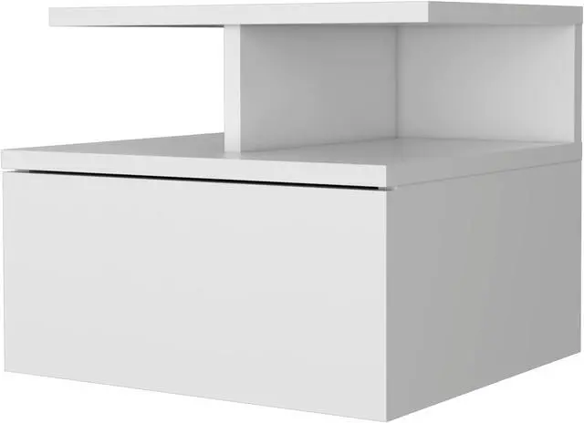Main image of Augusta Floating Nightstand, 2-Tier Shelf, 1-Drawer