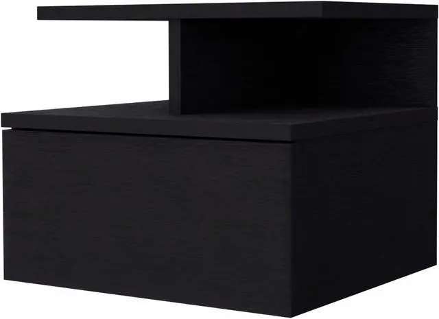 Main image of Augusta Floating Nightstand, 2-Tier Shelf, 1-Drawer