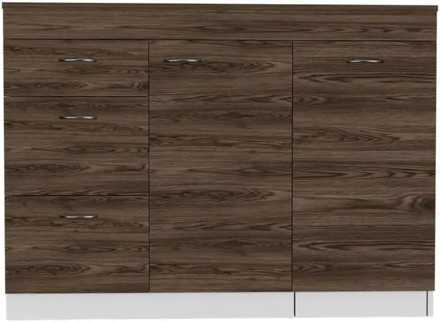 Main image of Joliet Kitchen Base Cabinet, Three Drawers, Two Interior Shelves, One Flexible Cabinet