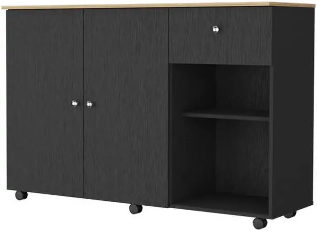 Main image of Chico Kitchen Island, Two Concealed Shelves, Two Drawers