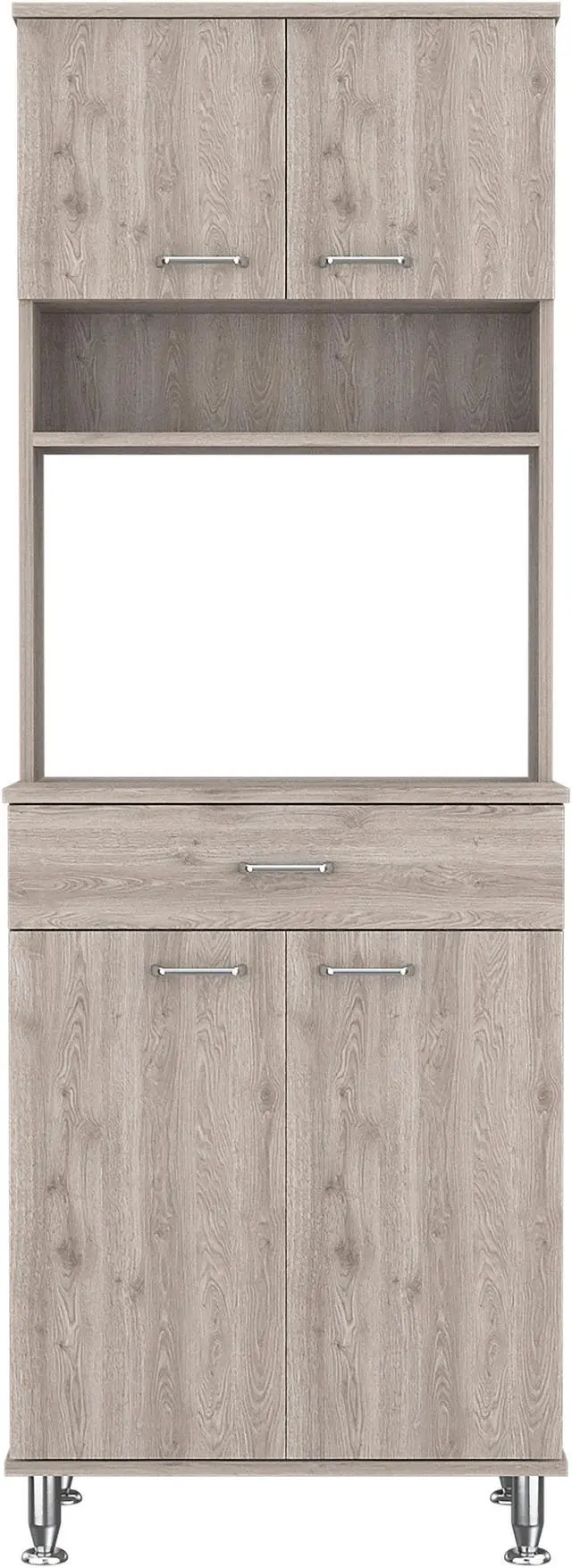 Main image of Bay Area Pantry, Two Door Cabinets, One Drawer, Four Adjustable Metal Legs