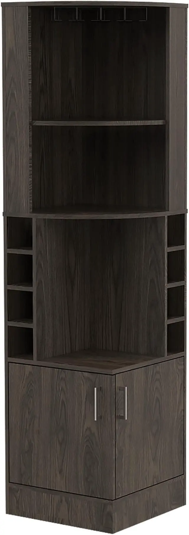 Main image of Seattle Bar Cabinet, Eight Bottle Cubbies, Two Large Open Shelves