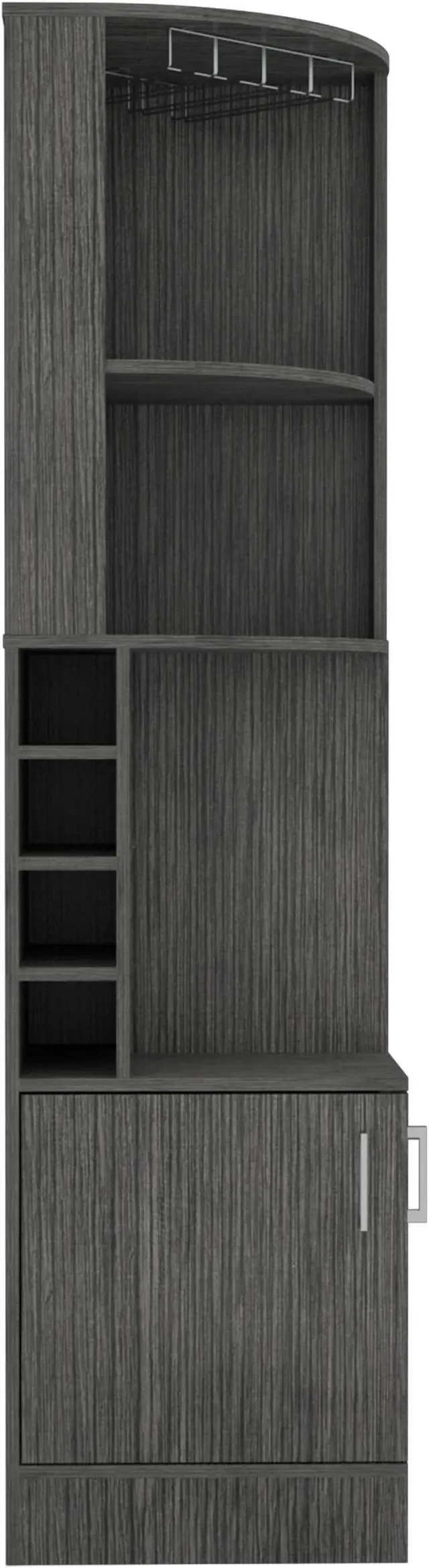 Main image of Seattle Bar Cabinet, Eight Bottle Cubbies, Two Large Open Shelves