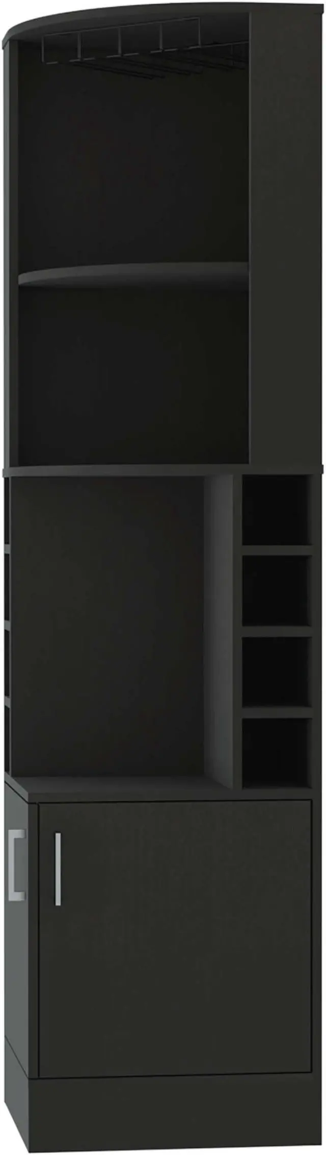 Main image of Delhi Corner Bar Cabinet, Eight Built-in Wine Rack, Glass Rack, Double Door Cabinet